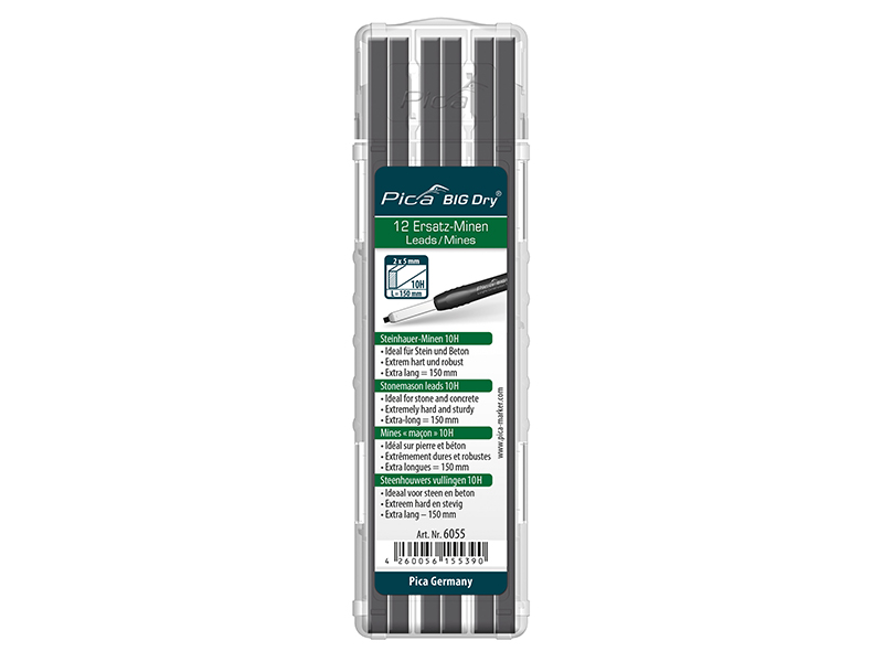Pica BIG Dry Ersatz-Minen - 6055 - Graphite 10H