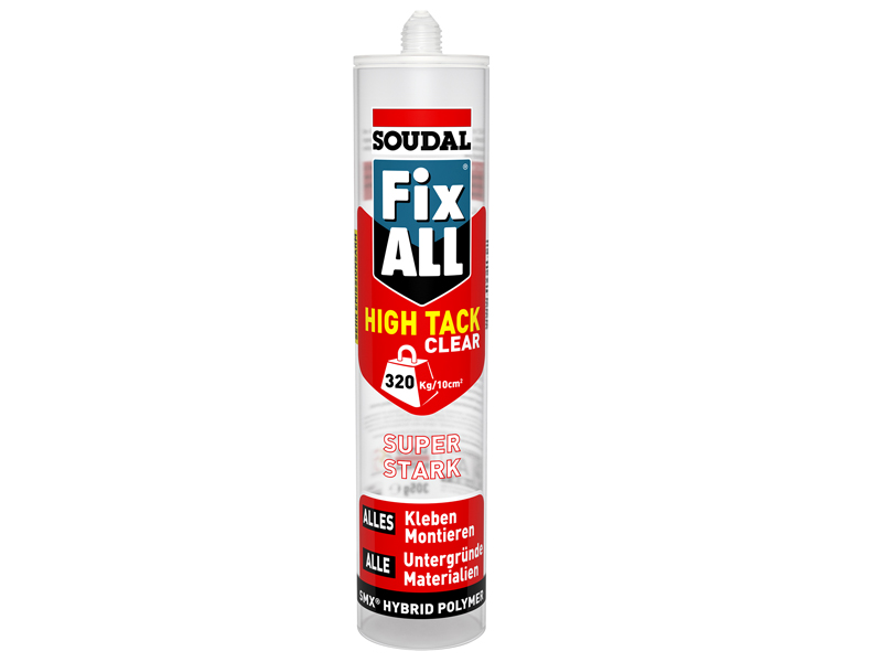FIX ALL - HIGH TACK CLEAR / Kartusche 290ml 131391 SOUDAL